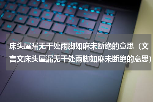 床头屋漏无干处雨脚如麻未断绝的意思（文言文床头屋漏无干处雨脚如麻未断绝的意思）