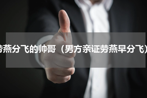 劳燕分飞的帅哥（男方亲证劳燕早分飞）