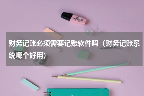 财务记账必须需要记账软件吗（财务记账系统哪个好用）