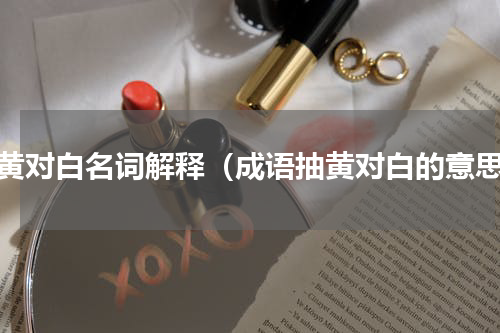 抽黄对白名词解释（成语抽黄对白的意思）