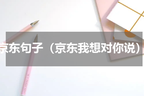 京东句子（京东我想对你说）