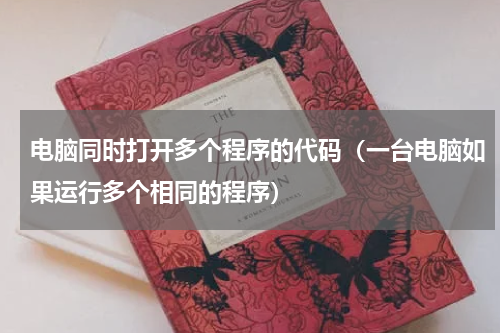 电脑同时打开多个程序的代码（一台电脑如果运行多个相同的程序）
