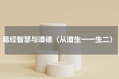 易经智慧与道德（从道生一一生二）