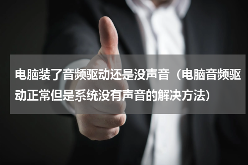 电脑装了音频驱动还是没声音（电脑音频驱动正常但是系统没有声音的解决方法）