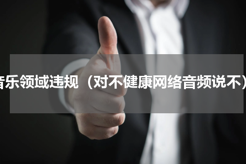 音乐领域违规（对不健康网络音频说不）