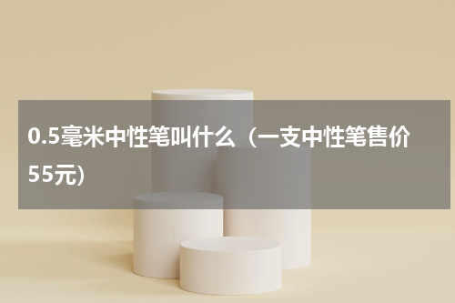 0.5毫米中性笔叫什么（一支中性笔售价55元）