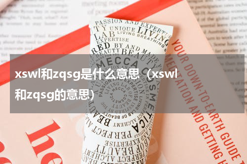 xswl和zqsg是什么意思（xswl和zqsg的意思）