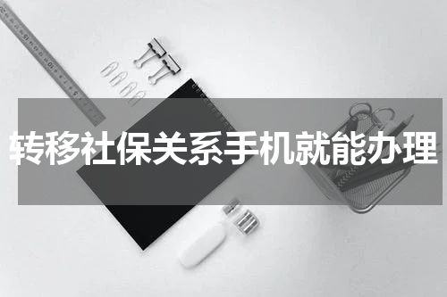转移社保关系手机就能办理