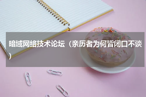 暗域网络技术论坛（亲历者为何皆闭口不谈）