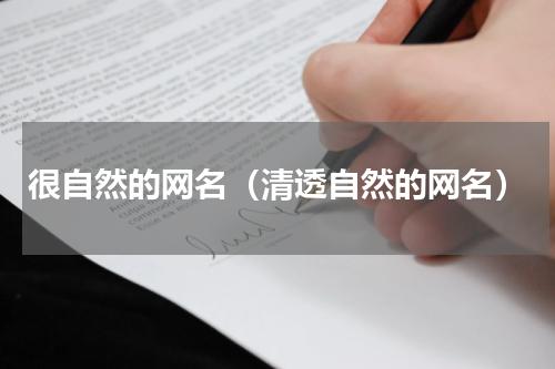 很自然的网名（清透自然的网名）