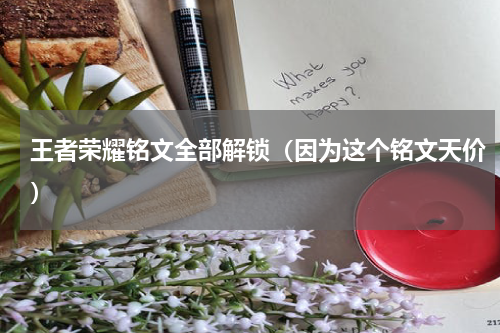 王者荣耀铭文全部解锁（因为这个铭文天价）