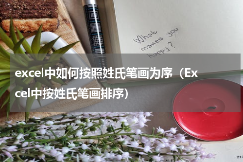 excel中如何按照姓氏笔画为序（Excel中按姓氏笔画排序）