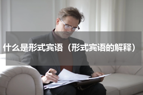 什么是形式宾语（形式宾语的解释）