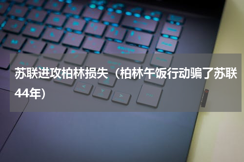 苏联进攻柏林损失（柏林午饭行动骗了苏联44年）