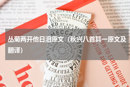 丛菊两开他日泪原文（秋兴八首其一原文及翻译）