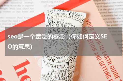 seo是一个宽泛的概念（你如何定义SEO的意思）
