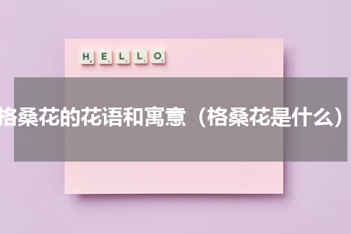 格桑花的花语和寓意（格桑花是什么）