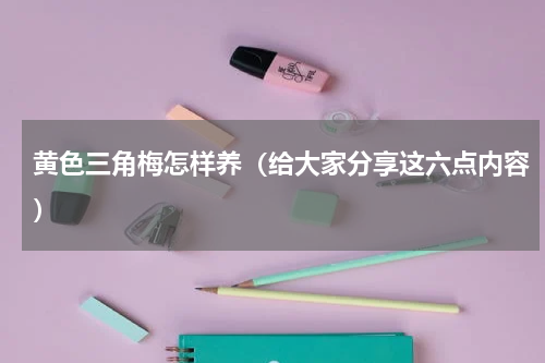 黄色三角梅怎样养（给大家分享这六点内容）