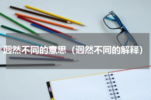 迥然不同的意思（迥然不同的解释）
