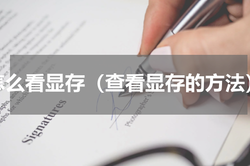 怎么看显存（查看显存的方法）