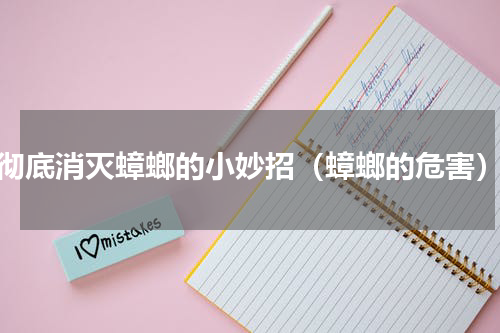 彻底消灭蟑螂的小妙招（蟑螂的危害）
