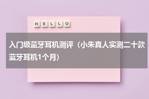 入门级蓝牙耳机测评（小朱真人实测二十款蓝牙耳机1个月）