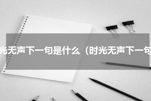 时光无声下一句是什么（时光无声下一句）