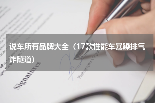 说车所有品牌大全（17款性能车暴躁排气炸隧道）