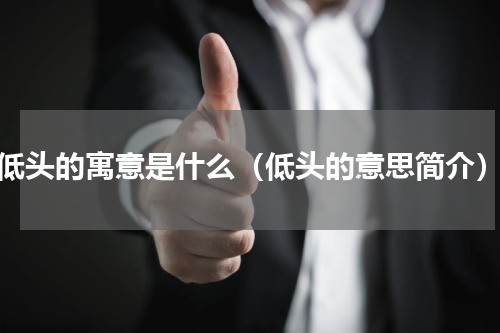 低头的寓意是什么（低头的意思简介）