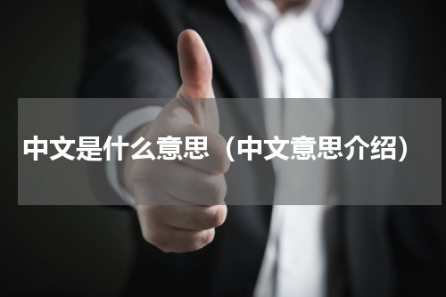 中文是什么意思（中文意思介绍）