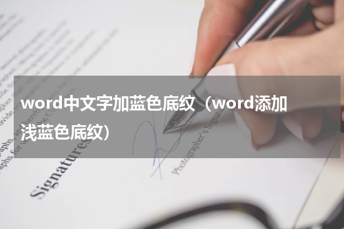 word中文字加蓝色底纹（word添加浅蓝色底纹）