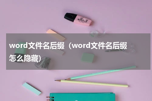 word文件名后缀（word文件名后缀怎么隐藏）