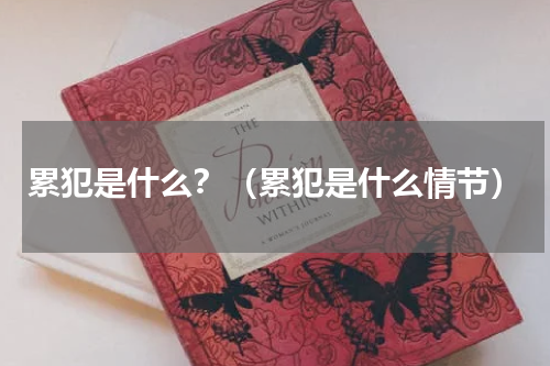 累犯是什么？（累犯是什么情节）