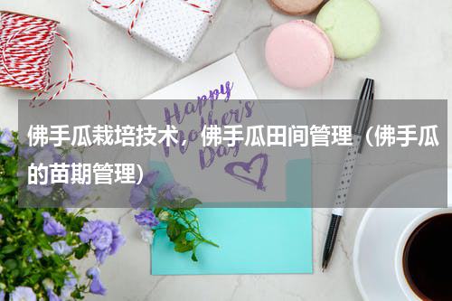 佛手瓜栽培技术，佛手瓜田间管理（佛手瓜的苗期管理）