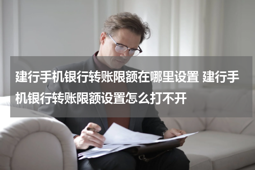 建行手机银行转账限额在哪里设置 建行手机银行转账限额设置怎么打不开