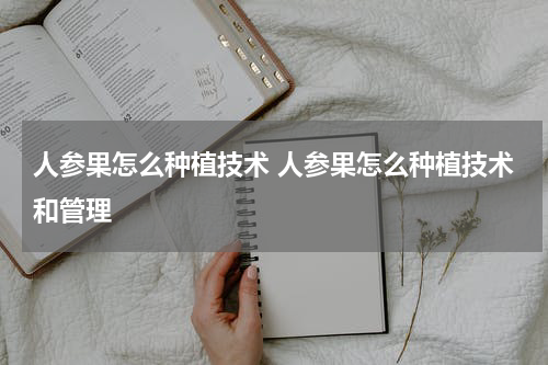 人参果怎么种植技术 人参果怎么种植技术和管理
