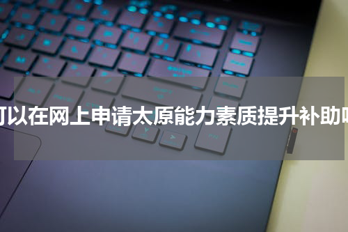 可以在网上申请太原能力素质提升补助吗