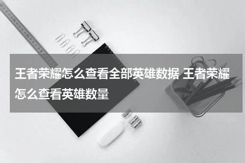 王者荣耀怎么查看全部英雄数据 王者荣耀怎么查看英雄数量