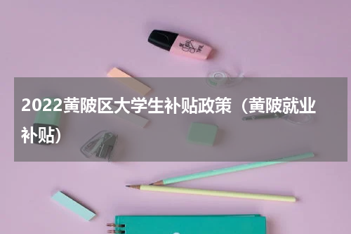 2022黄陂区大学生补贴政策（黄陂就业补贴）
